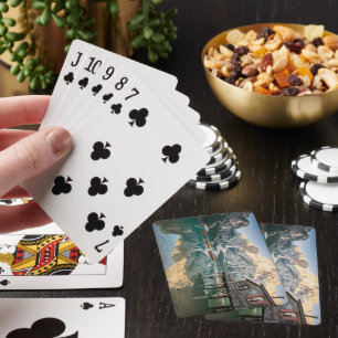 Lago di Braies in the Dolomites in Italy Playing Cards