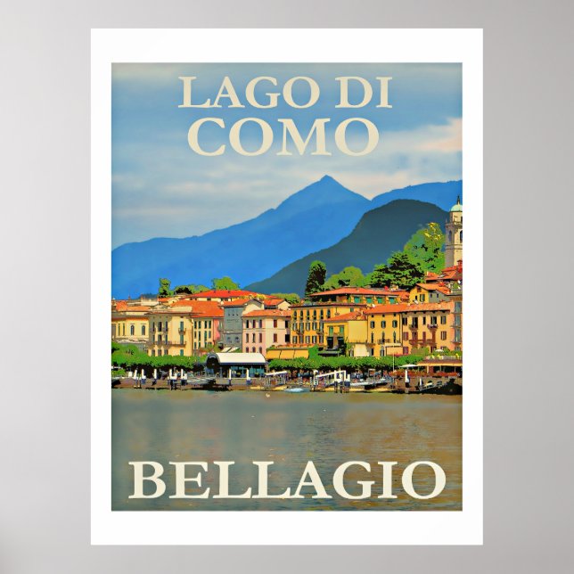 Lago di Como, Bellagio, Italy Poster (Front)