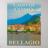 Lago Di Como, Bellagio, Italy Vintage Travel