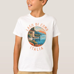 Lago di Como Italia Travel Art Vintage T-Shirt