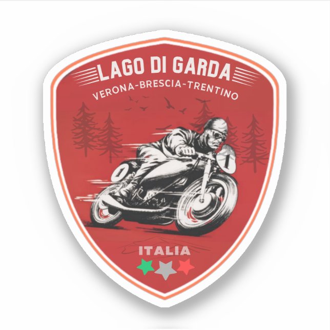  lago di garda - lake garda pass italian alps moto (Front)