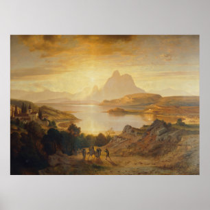 Lago di Lugano – Albert Zimmermann Poster