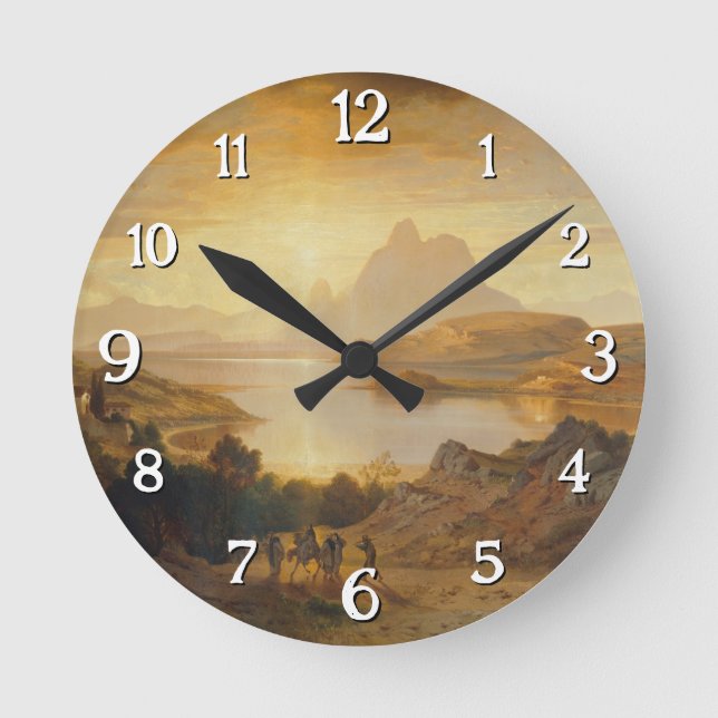 Lago di Lugano – Albert Zimmermann Round Clock (Front)