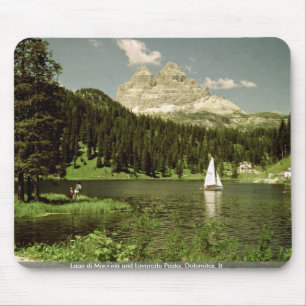 Lago di Misurina and Lavaredo Peaks, Dolomites, It Mouse Pad