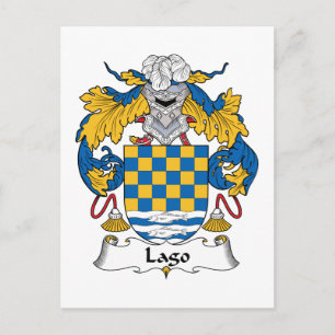 Lago Family Crest Postcard