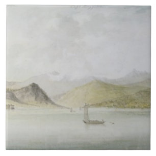 Lago Maggiore (w/c, pen, ink and graphite on paper Ceramic Tile