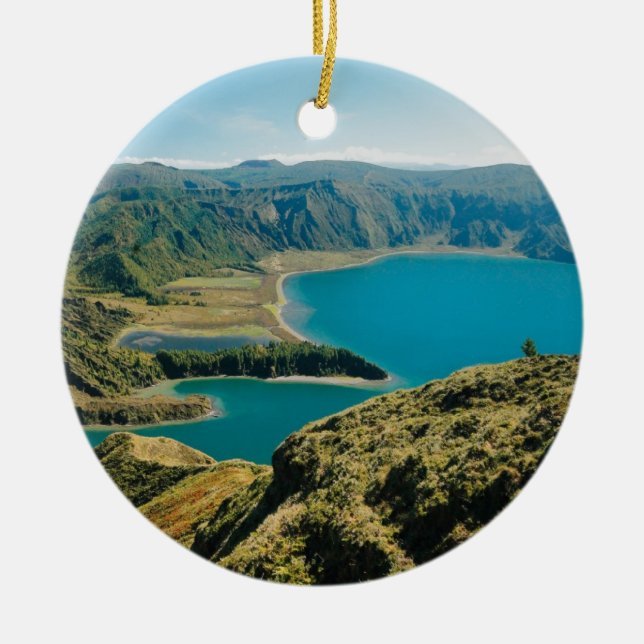 Lagoa do Fogo, Azores Ceramic Tree Decoration (Front)