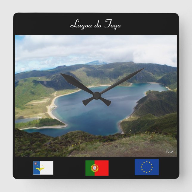Lagoa do Fogo Wall Square Wall Clock (Front)