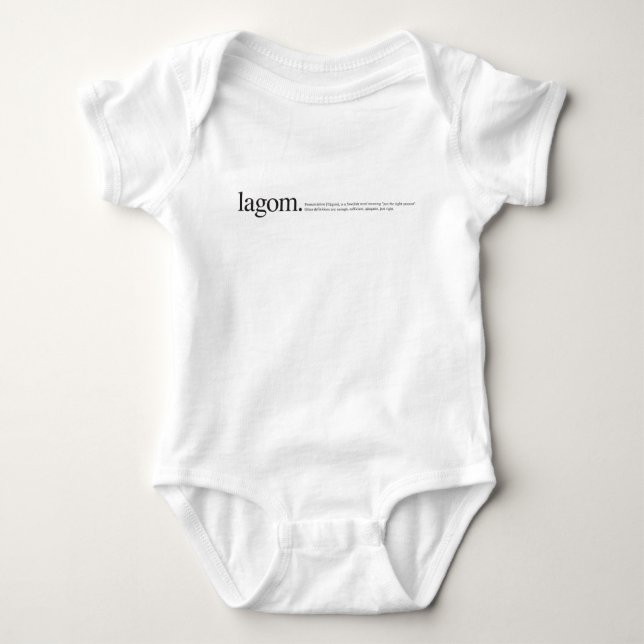 Lagom Meaning Baby Bodysuit (Front)