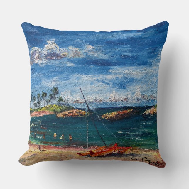 Lagoon 1, Aloha Morning Hawaii pillow (Front)