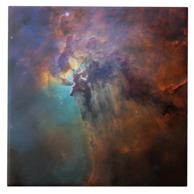 Lagoon Nebula (Astronomy Space Image) (Universe) Ceramic Tile (Front)