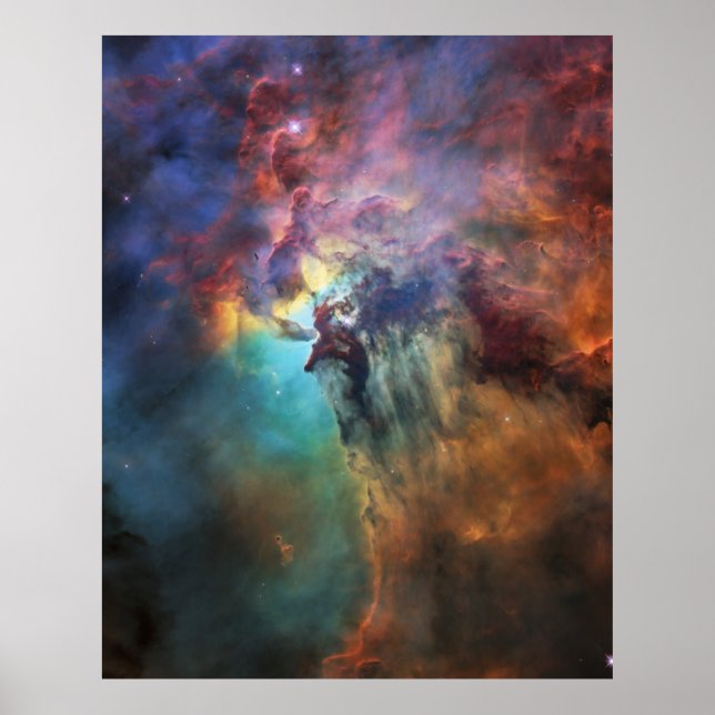 Lagoon Nebula in Sagittarius in Galactic Center Poster (Front)