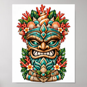 Lagoon Shell Tiki Poster