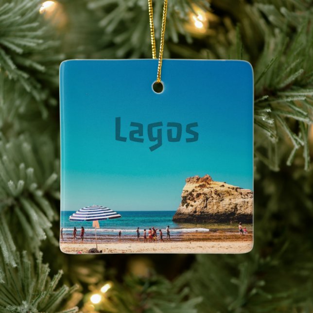 Lagos Beach Ceramic Ornament (Tree)