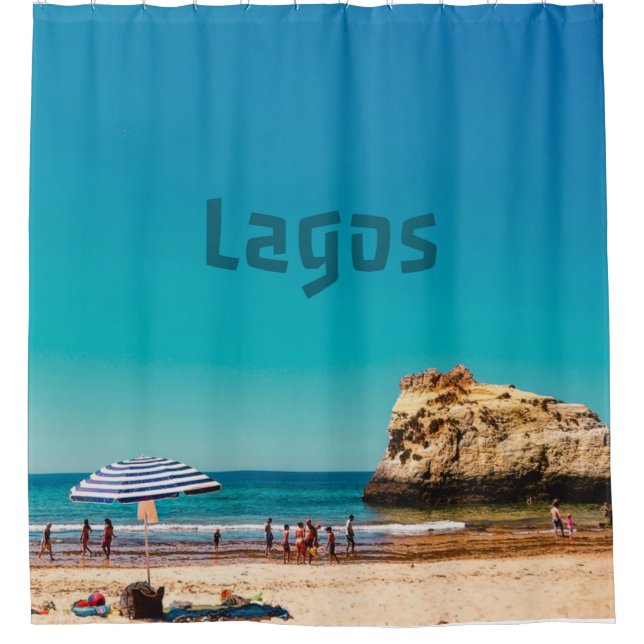 Lagos Beach Shower Curtain (Front)