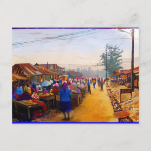 LAGOS MARKETPLACE BY MOJISOLA A GBADAMOSI OKUBULE POSTCARD