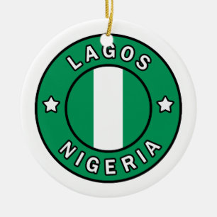 Lagos Nigeria Ceramic Ornament