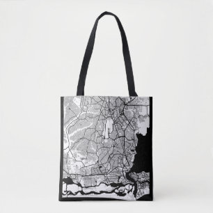 Lagos Nigeria Map Tote Bag