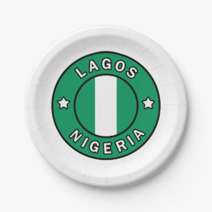Lagos Nigeria Paper Plate