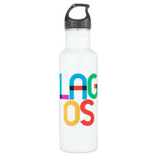 Lagos Nigeria Pop Art Letters 710 Ml Water Bottle