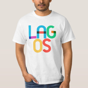 Lagos Nigeria Pop Art Letters T-Shirt