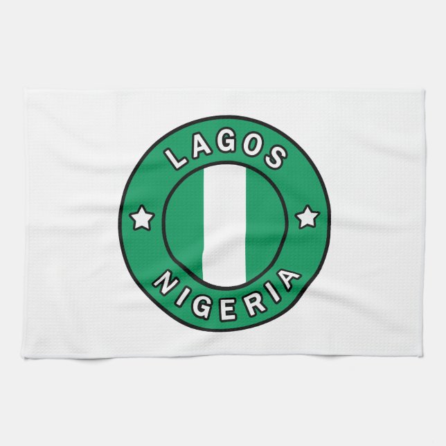 Lagos Nigeria Tea Towel (Horizontal)