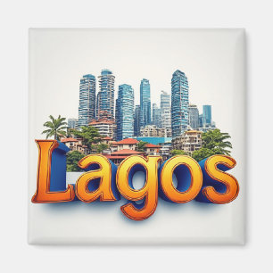Lagos Nigeria Travel Gift For Visitors 🗺️ Magnet