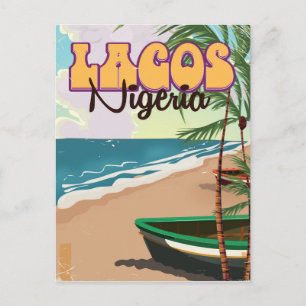 Lagos, Nigeria vintage travel poster Postcard