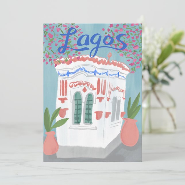 Lagos Portugal Quiosque Algarve Cute Handmade Card (Standing Front)