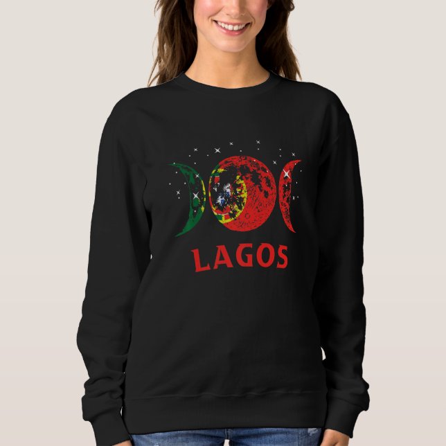 Lagos Portuguese City Retro Portugal Flag   Sweatshirt (Front)