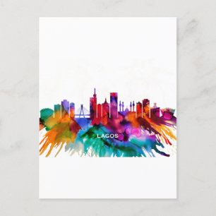 Lagos Skyline Invitation Postcard