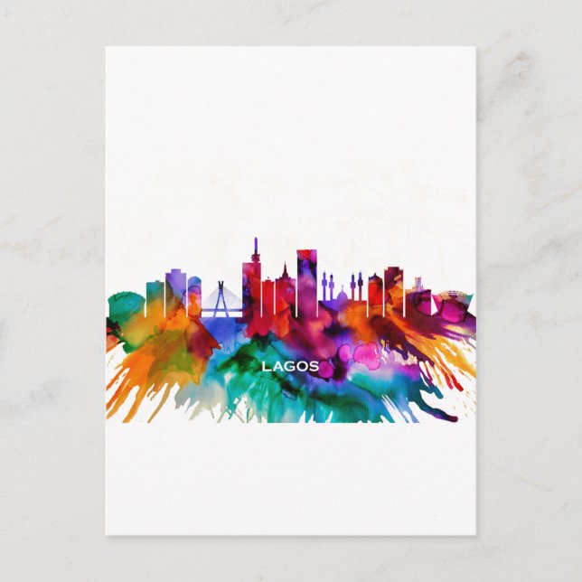 Lagos Skyline Invitation Postcard (Front)