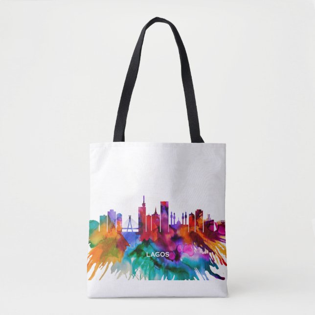 Lagos Skyline Tote Bag (Front)