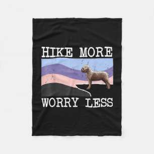 Lagotti romagnoli hike more worry less graphic fleece blanket