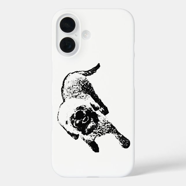 Lagotto iPhone Case – Curly Dog Ink Silhouette (Back)