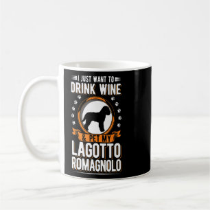 Lagotto Romagnolo And Wine Coffee Mug