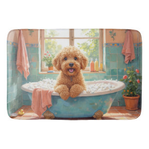 Lagotto Romagnolo Bath Time Curly Bathroom Decor Mat