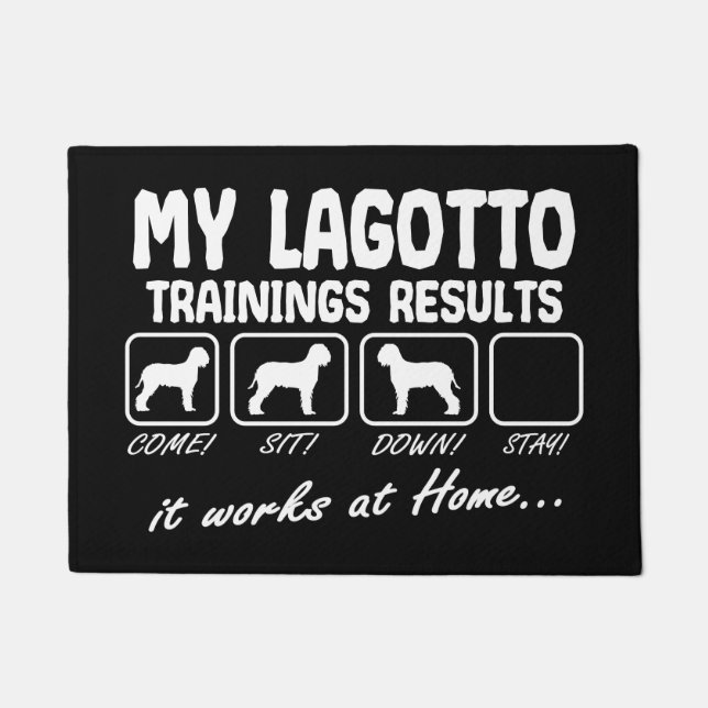 Lagotto Romagnolo Dog Trainings Results Funny Doormat (Front)