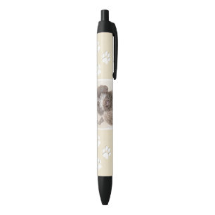 Lagotto Romagnolo Painting - Cute Original Dog Art Black Ink Pen