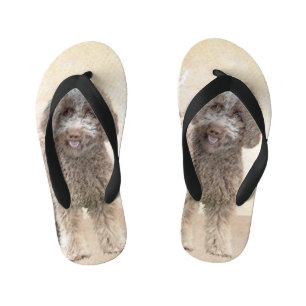 Lagotto Romagnolo Painting - Cute Original Dog Art Kid's Thongs