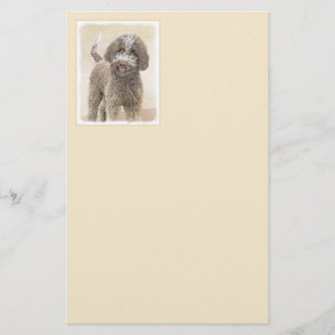 Lagotto Romagnolo Painting - Cute Original Dog Art Stationery