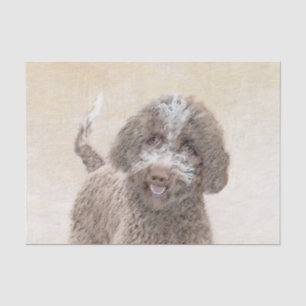 Lagotto Romagnolo Painting - Cute Original Dog Art Tissue Paper