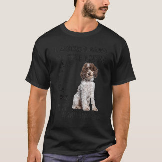 Lagotto Romagnolo Saying Mum Dad Print, Italian Wa T-Shirt