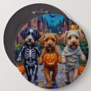 Lagotto Romagnolo Trick-or-Treating Halloween  6 Cm Round Badge