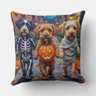 Lagotto Romagnolo Trick-or-Treating Halloween  Cushion