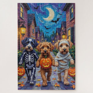 Lagotto Romagnolo Trick-or-Treating Halloween  Jigsaw Puzzle