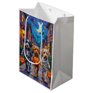 Lagotto Romagnolo Trick-or-Treating Halloween  Medium Gift Bag
