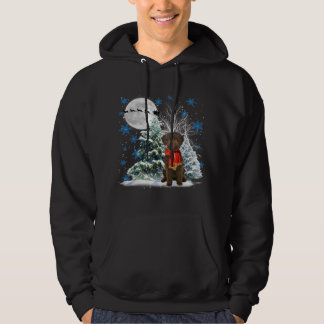 Lagotto Romagnolo Under Moonlight Snow Christmas P Hoodie