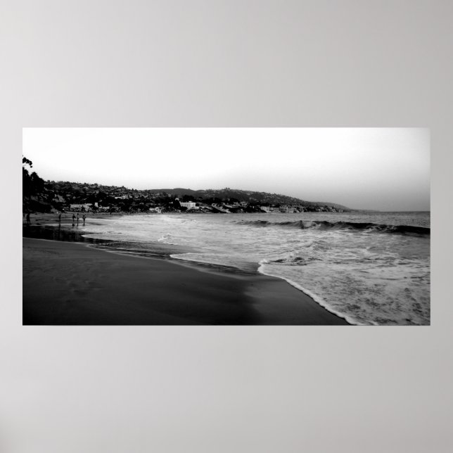 Laguna Beach B&W Poster (Front)