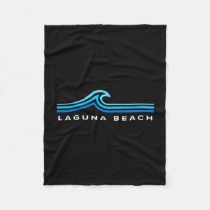 Laguna beach ca waves vintage mens womens boys fleece blanket